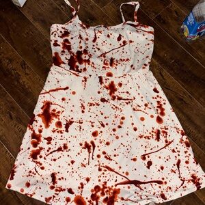 Hot Topic Casual Dress with Red Splatter